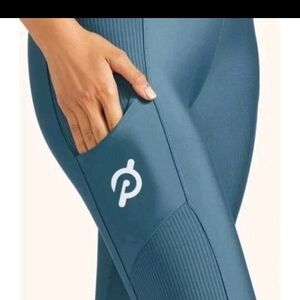 Peloton Teal High-Waist Leggings with Side Pocket